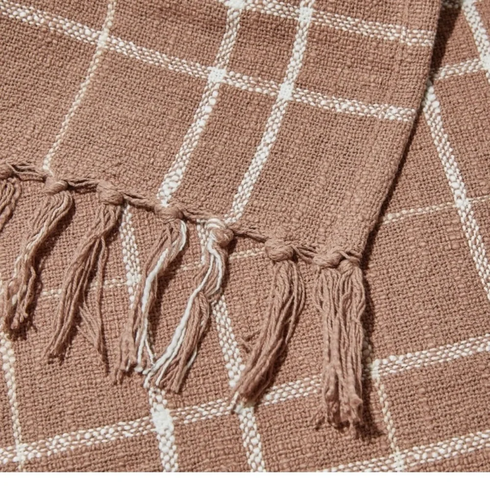 Little Korboose Woven Throw Blanket Plaid 60